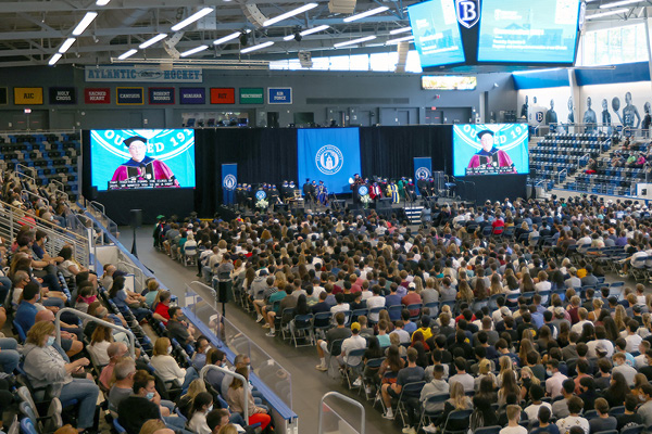 Students and families at convocation 2021