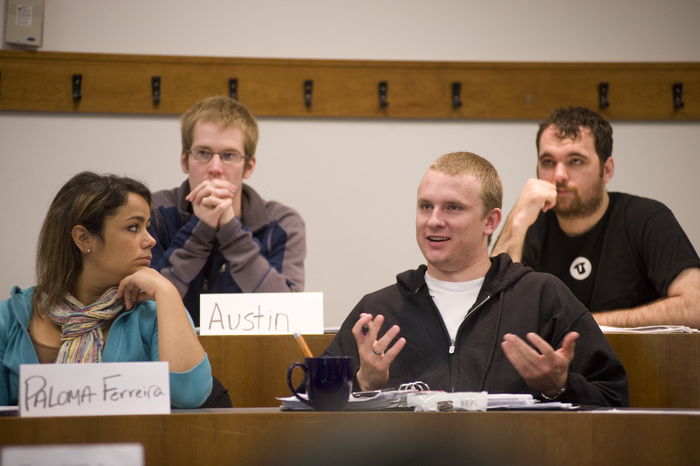 Students at Bentley University