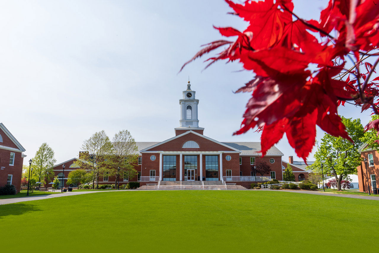 the Bentley library in the distance on a sunny day