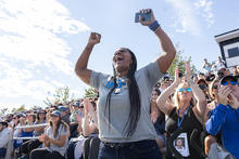 Bentley fan cheers