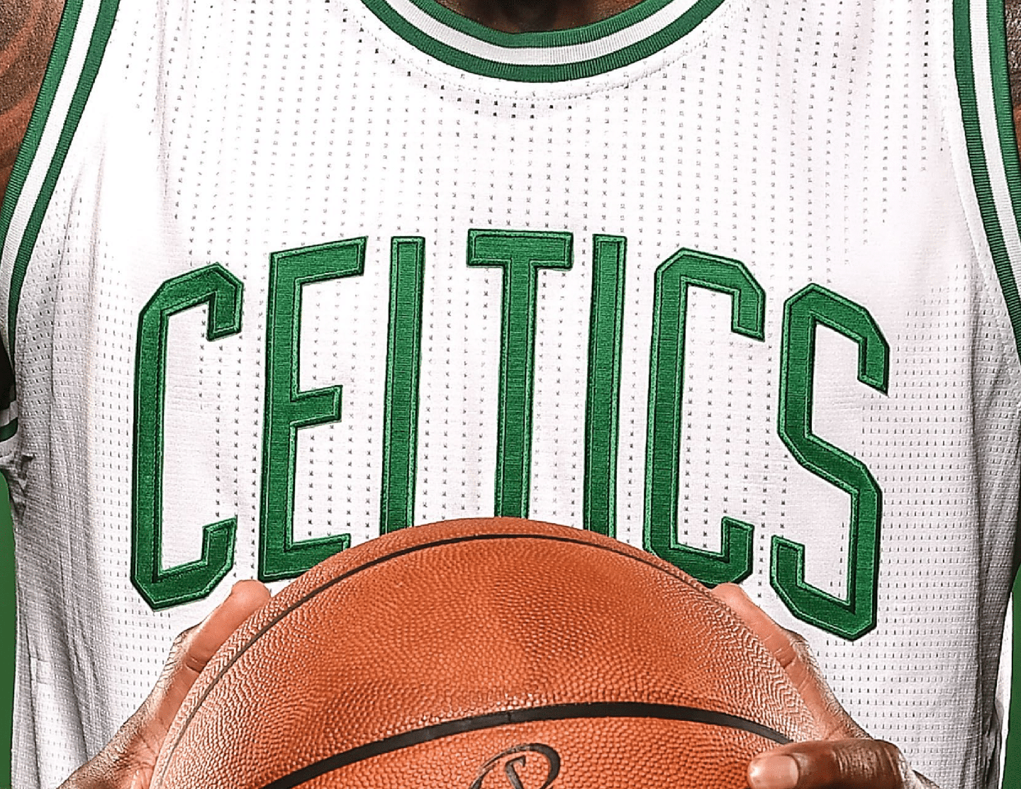 celtics jersey with basketball