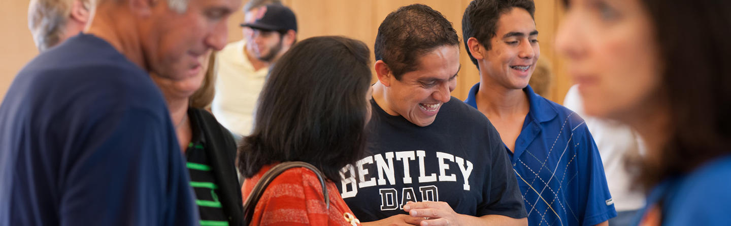 Family enjoying their time at a bentley event