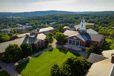 Aerial shot of campus