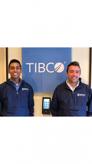 Soham Basu ˊ21 and his mentor Bill Bennett ’06 at software company TIBCO 